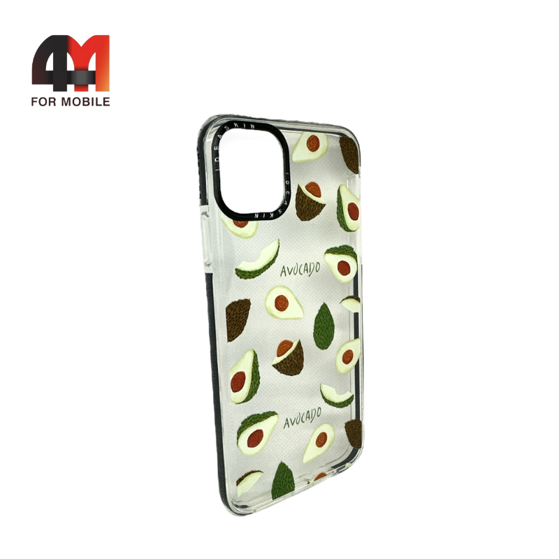 Чехол Iphone 11 Pro Max силиконовый с рисунком, авокадо - фото 1 - id-p226617577