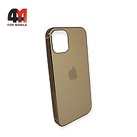 Чехол Iphone 11 Pro Max силиконовый, матовый с логотипом, бежевого цвета, Hicool