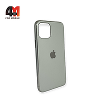 Чехол Iphone 11 Pro Max силиконовый, матовый с логотипом, белого цвета, Hicool