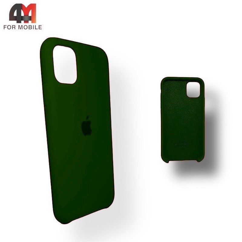 Чехол Iphone 11 Pro Max Silicone Case, 64 темно-елового цвета - фото 1 - id-p226621901