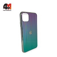 Чехол Iphone 11 Pro Max пластиковый, хамелеон, голубого цвета