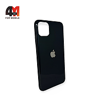 Чехол Iphone 11 Pro Max силиконовый, глянцевый с логотипом, черного цвета, Hicool