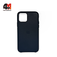 Чехол Iphone 11 Pro Max пластиковый, Leather Case, Black