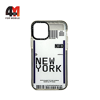 Чехол Iphone 11 Pro Max силиконовый с рисунком, билет New York