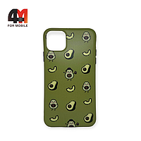 Чехол Iphone 11 Pro Max силиконовый с рисунком, авокадо, зеленого цвета