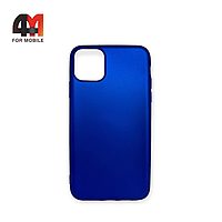 Чехол Iphone 11 Pro Max силиконовый, матовый, синего цвета