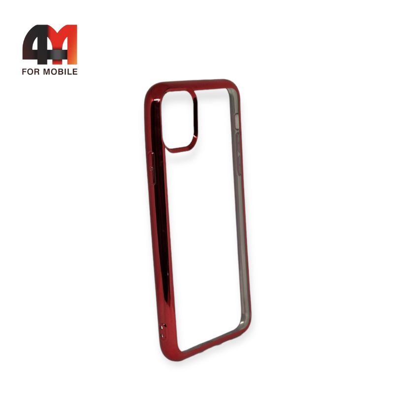 Чехол Iphone 11 Pro Max силиконовый с красным ободком - фото 1 - id-p226622663