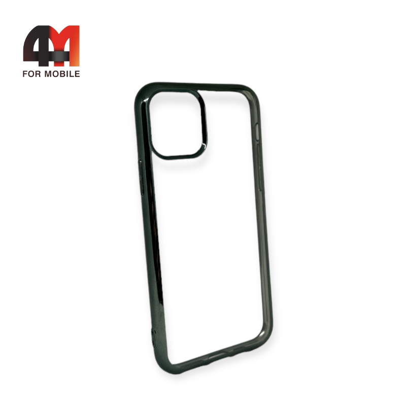 Чехол Iphone 11 Pro силиконовый с ободком, зеленого цвета - фото 1 - id-p226617200