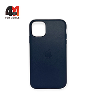 Чехол Iphone 11 Pro пластиковый, Leather Case, Midnight Blue