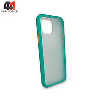 Чехол Iphone 11 Pro пластиковый с усиленной рамкой, мятного цвета
