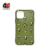 Чехол Iphone 11 Pro силиконовый с рисунком, авокадо, зеленого цвета