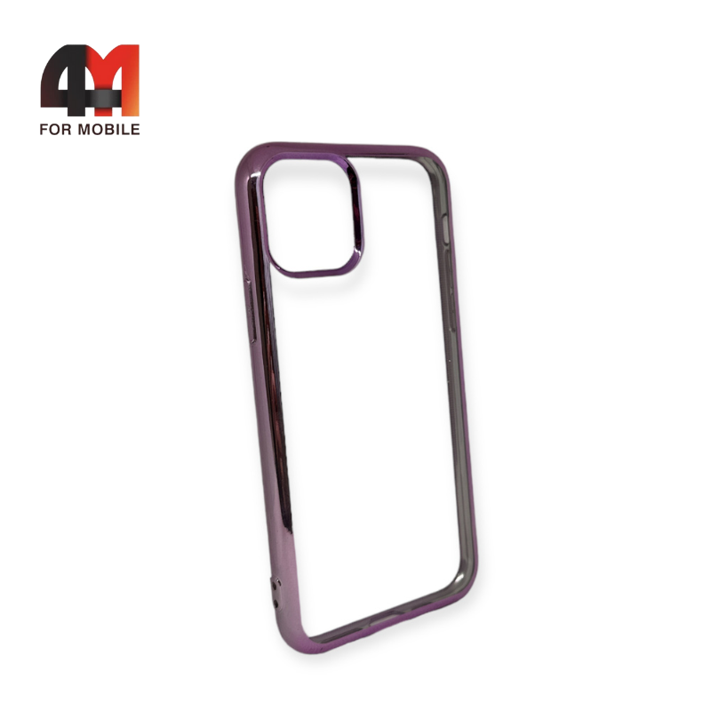 Чехол Iphone 11 Pro силиконовый с ободком, розового цвета - фото 1 - id-p226621351