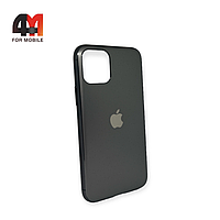 Чехол Iphone 11 Pro силиконовый, матовый с логотипом, серого цвета, Hicool