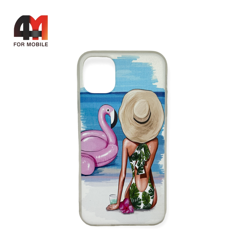 Чехол Iphone 11 Pro силиконовый с рисунком, пляж - фото 1 - id-p226617353