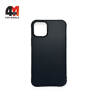 Чехол Iphone 12 Mini силиконовый с усиленными углами, черного цвета