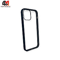 Чехол Iphone 12 Mini пластиковый c усиленной рамкой, черного цвета, ipaky