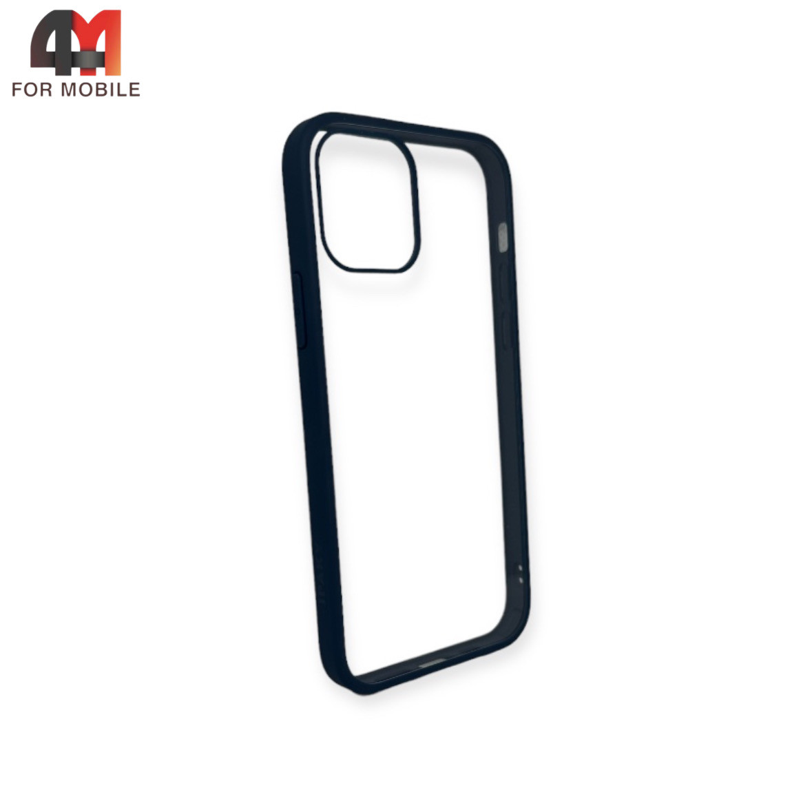 Чехол Iphone 12 Mini пластиковый c усиленной рамкой, черного цвета, ipaky - фото 1 - id-p226622862