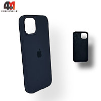 Чехол Iphone 12 Mini Silicone Case, 8 черно-синего цвета