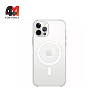 Чехол Iphone 12 Pro Max пластиковый, Clear Case+MagSafe, прозрачный