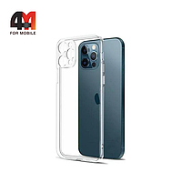 Чехол Iphone 12 Pro Max силиконовый, плотный, прозрачный, J-Case