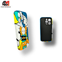 Чехол Iphone 12 Pro Max силиконовый с рисунком, 010 голубого цвета, luxo