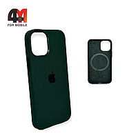 Чехол Iphone 12 Pro Max Silicone Case Premium + MagSafe, Cyprus Green
