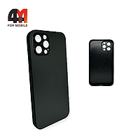 Чехол Iphone 12 Pro Max пластиковый, Glass case, черного цвета
