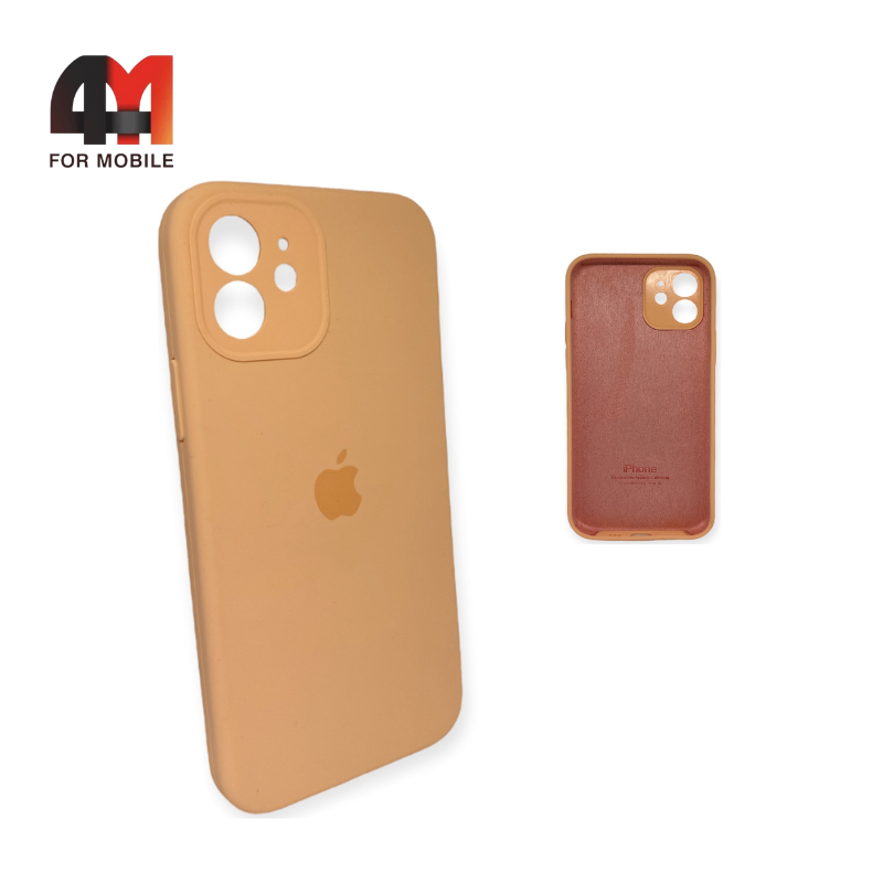 Чехол Iphone 12 Silicone Case Squared, 69 цвет медовая дыня - фото 1 - id-p226617965