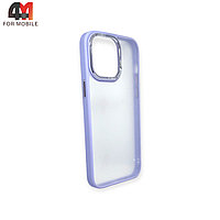 Чехол Iphone 12/12 Pro пластиковый с усиленной рамкой, лавандового цвета, New Case