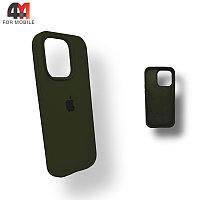 Чехол Iphone 12/12 Pro Silicone Case, 34 цвет хаки