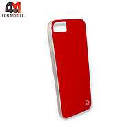 Чехол Iphone 5/5S/SE пластиковый, глянцевый, красного цвета