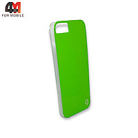 Чехол Iphone 5/5S/SE пластиковый, глянцевый, салатового цвета