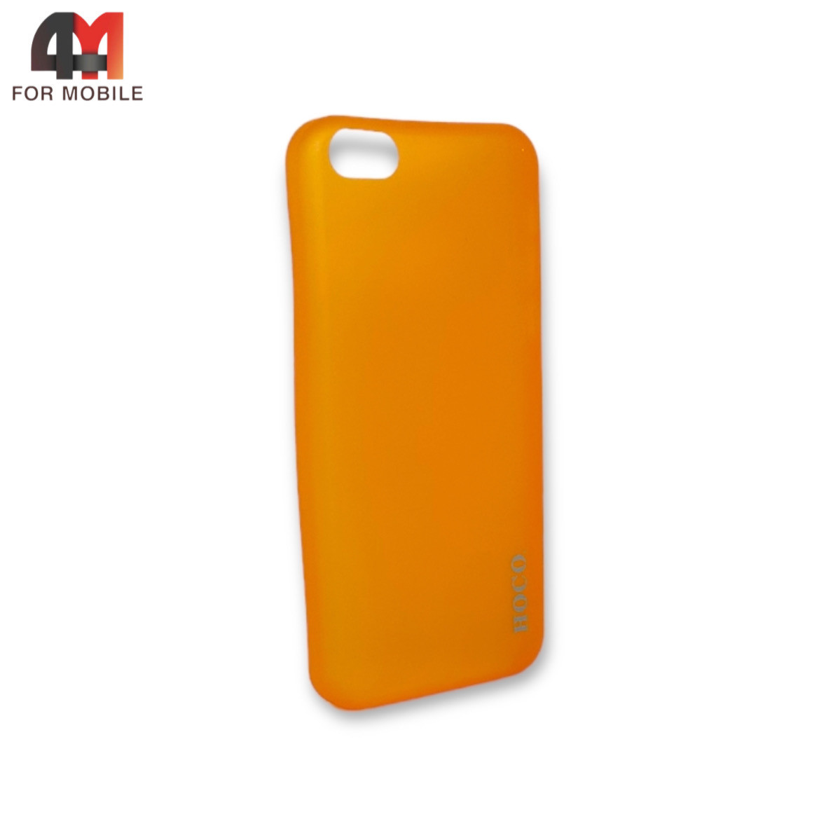 Чехол Iphone 5C пластиковый, ультратонкий, оранжевого цвета, Hoco - фото 1 - id-p226623367