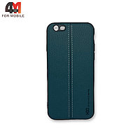 Чехол Iphone 6/6S силиконовый, под кожу, зеленого цвета, HDD