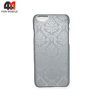 Чехол Iphone 6/6S пластиковый, ажурный, серебристого цвета