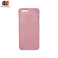 Чехол Iphone 6/6S пластиковый, ажурный, розового цвета