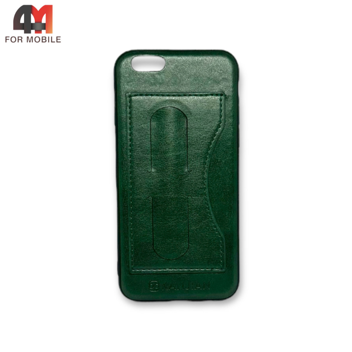 Чехол Iphone 6/6S силиконовый, с подставкой, зеленого цвета, Kanjian - фото 1 - id-p226620001
