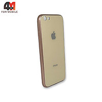 Чехол Iphone 6/6S пластиковый, глянцевый с логотипом, бежевого цвета