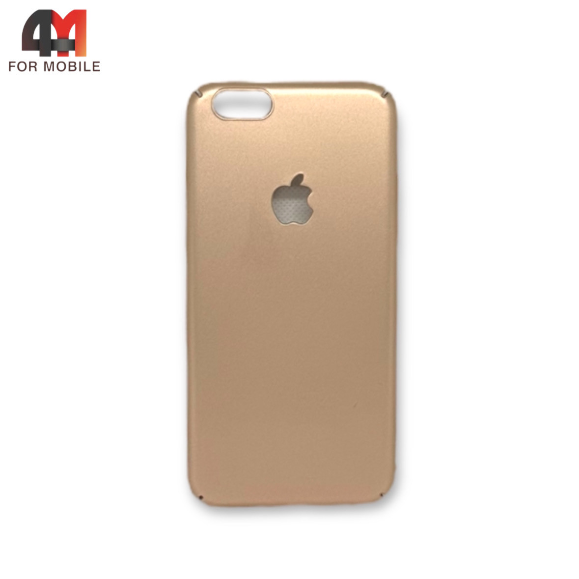 Чехол Iphone 6/6S пластиковый, матовый, золотого цвета - фото 1 - id-p226617474