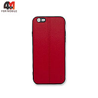 Чехол Iphone 6/6S силиконовый, под кожу, красного цвета, HDD