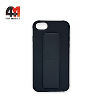 Чехол Iphone 6/6S силиконовый, с магнитной подставкой, черного цвета