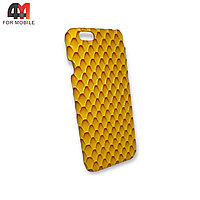 Чехол Iphone 6/6S пластиковый, рептилия, желтого цвета