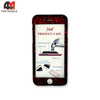 Чехол Iphone 6/6S пластиковый, 360, черно-красного цвета