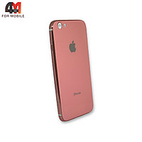 Чехол Iphone 6/6S силиконовый, глянцевый с логотипом, розового цвета, Hicool