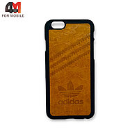 Чехол Iphone 6/6S пластиковый с рисунком, Adidas, горчичного цвета