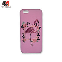 Чехол Iphone 6/6S силиконовый с рисунком, фламинго