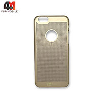 Чехол Iphone 6/6S пластиковый в сетку, золотого цвета