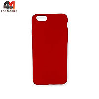 Чехол Iphone 6/6S силиконовый, матовый, красного цвета, Case