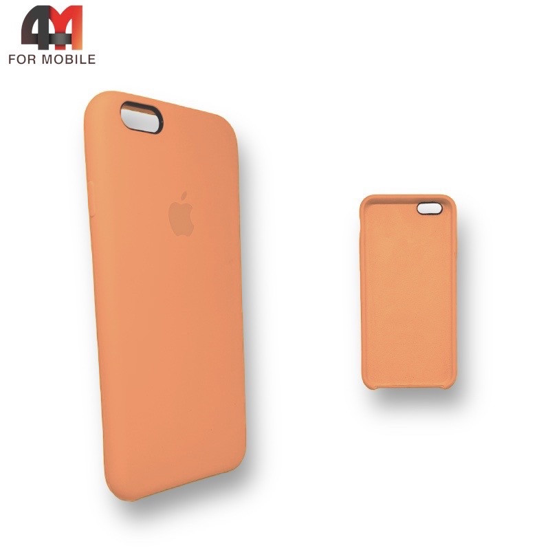 Чехол Iphone 6/6S Silicone Case, 42 светло-оранжевого цвета - фото 1 - id-p226618853