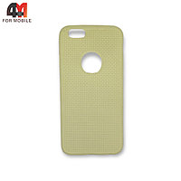 Чехол Iphone 6/6S силиконовый в сетку, желтого цвета